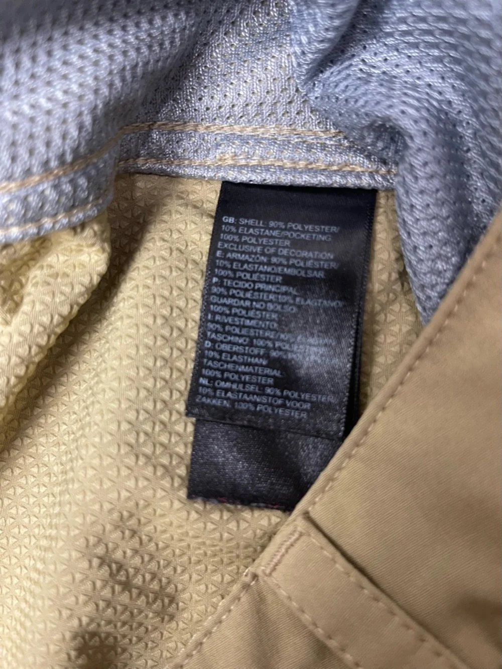 The North Face‎ FlashDry Tan Polyester Cargo Mens Hiking Short Size 30